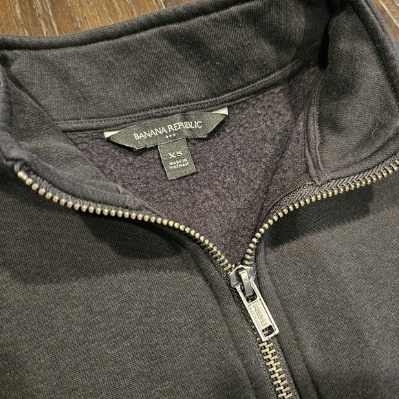 Banana Republic Black 1/4 Zip Fleece Women's XS - Picture 5 of 13